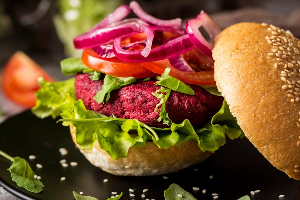 Vegan beet burger