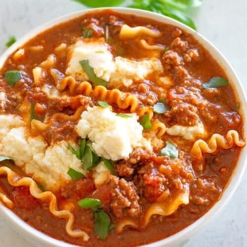 Lasagna soup